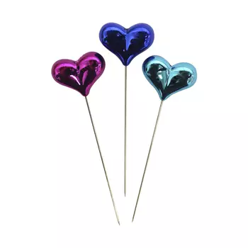 HR2728 Булавки декоративные с цветными сердечками, упак./6 шт., Astra&amp;Craft