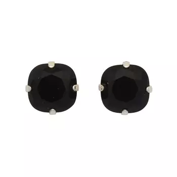 Хрустальные стразы в цапах/серебро кушон 10мм, 2шт упак Астра (103 черный)