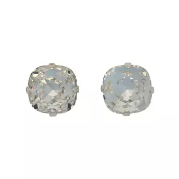 Хрустальные стразы в цапах/серебро кушон 10мм, 2шт упак Астра (101 прозрачный)