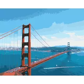 HS0033 Набор для рисования по номерам 'Мост 'Золотые ворота' 40*50см