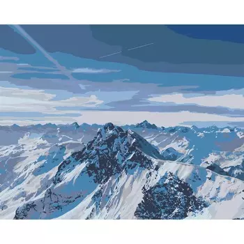 HS0049 Набор для рисования по номерам 'Снежные горы' 40*50см