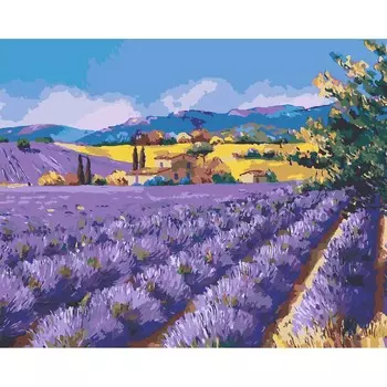 HS0073 Набор для рисования по номерам 'Поле лаванды' 40*50см