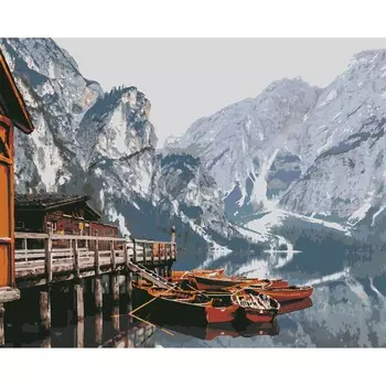 HS0105 Набор для рисования по номерам 'Озеро в Канаде' 40*50см