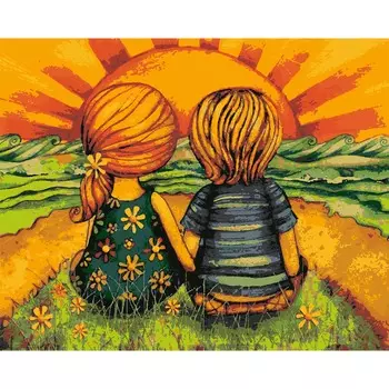 HS0164 Набор для рисования по номерам 'Пара на закате' 40*50см