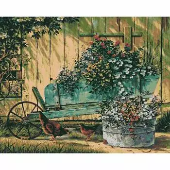 HS0170 Набор для рисования по номерам 'Цветы' 40*50см