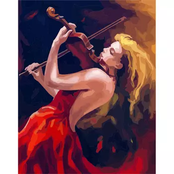 HS0230 Набор для рисования по номерам 'Девушка со скрипкой' 40*50см
