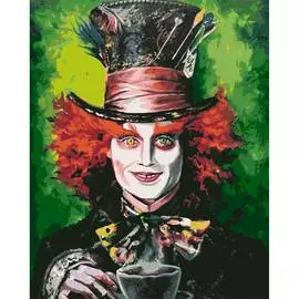 HS0399 Набор для рисования по номерам 'Безумный шляпник'40*50см