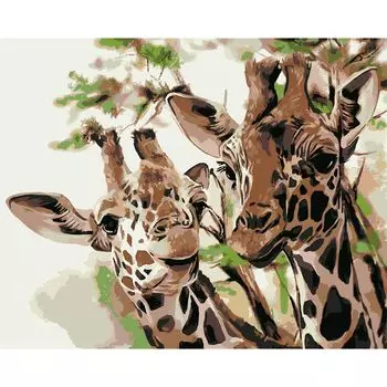 HS0460 Набор для рисования по номерам 'Два жирафа' 40*50см