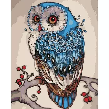 HS1103 Набор для рисования по номерам 'Совушка' 40*50см