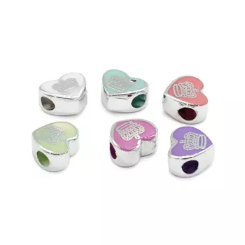 Бусины-шармы металлизированные, пластик, HS-1, 14*11*12, 6 шт/упак, микс, Astra&amp;Craft