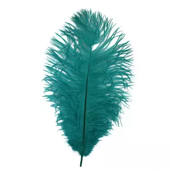 HT108A72 Перо страуса 25-30см, Астра (1шт/упак) (93 бирюзовый)