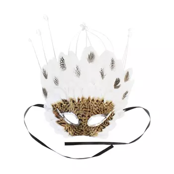 HT112C04 Маска из перьев 27*36см, Астра (1шт/упак)