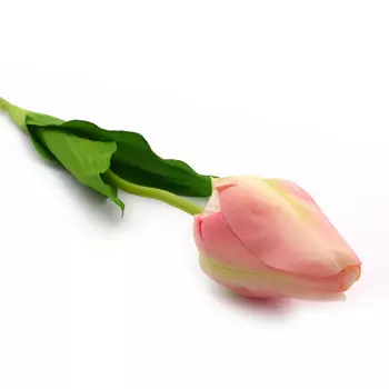 HY125-74002 Тюльпан, 62см (D Бело-розовый)