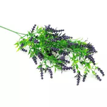 HY125-81015 Ветка декоративная с цветочками, 69см (D Фиолетовый)