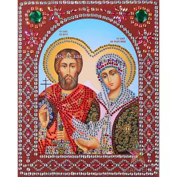 IF002 Картина со стразами Колор Кит 'Пётр и Феврония Муромские' 20*25см