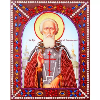 IF011 Картина со стразами Колор Кит 'Святой преподобный Сергий Радонежский' 20*25см