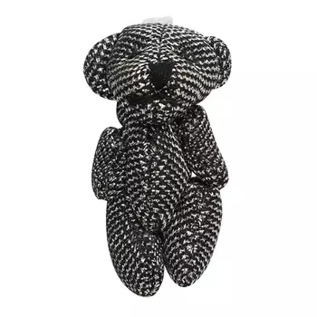Игрушка. Мишка, 4,5 см (черный/серебро)