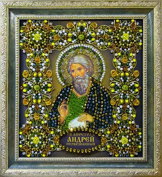 Ии-6 Набор для вышивания хрустальными камнями 'Святой Андрей'
