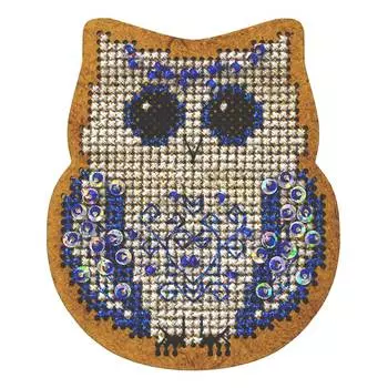 ИК-013 Набор для вышивания крестом на основе Созвездие 'Новогодняя игрушка 'Сова' 6*7,5см
