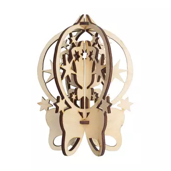 ИСО-6 Деревянная заготовка сборная 'Шарик с бантиком' 9,9*9,9*13,6см Astra&amp;Craft