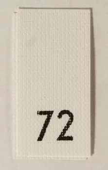 Этикетка-размерник, белый, 10*20 мм, упак./100 шт. (72)