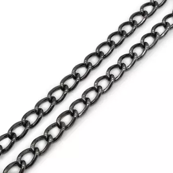 К11309 Цепь алюминиевая 18*11,8*10м (черный никель)