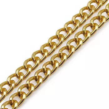 К1604 Цепь алюминиевая 8,2*6,0*10м (золото)
