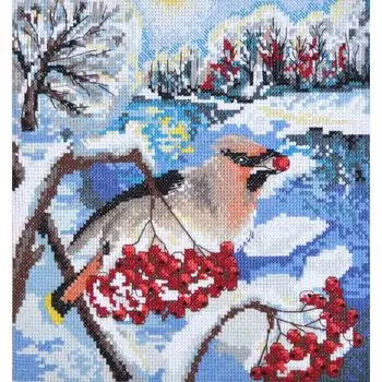 К-100 Наборы для вышивания нитками Созвездие 'Зима' 20*20см