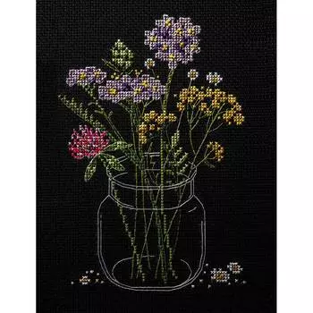 К-384 Набор для вышивания крестом Созвездие 'Полевое разноцветье' 13*18 см