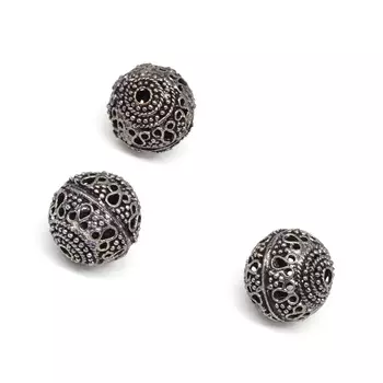 K-5289-C Бусина металл, 14 мм, упак./3 шт., Астра Premium