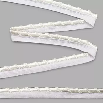 Кант 1,2см отделочный (вискоза) 07-8062 (01 белый)