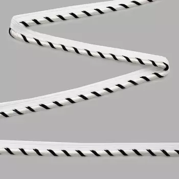Кант 1,2см отделочный (вискоза) 07-8062 (01/10 белый/черный)