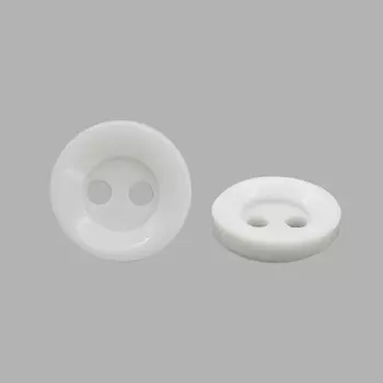 КАР01 Пуговица 10мм 2пр. глянец (абсолют) (белый)