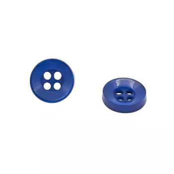 КАР01 Пуговица, перламутр, 11 мм, 4 пр. (с220 василек)