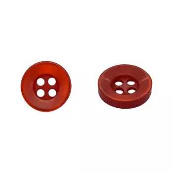 КАР01 Пуговица, перламутр, 11 мм, 4 пр. (171 красный)
