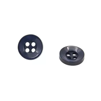КАР01 Пуговица, перламутр, 11 мм, 4 пр. (919 синий)