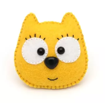 KB001 Набор для изготовления броши 'Котик' желтый