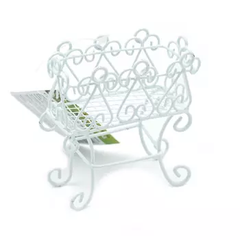 KB2224 Металлическая подставка для цветов, белая 8*3,5*9см Astra&amp;Craft