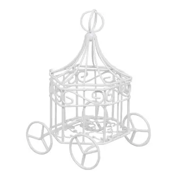 KB3312 Металлическая мини карета, белая 7,5*7*12см Astra&amp;Craft