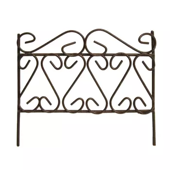 KB3344 Металлический ажурный мини забор, 8*7см, корич. Astra&amp;Craft