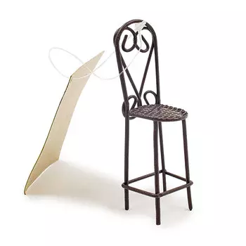 KB3795B Металлический мини стул, корич. 2,5*2*5*9см Astra&amp;Craft