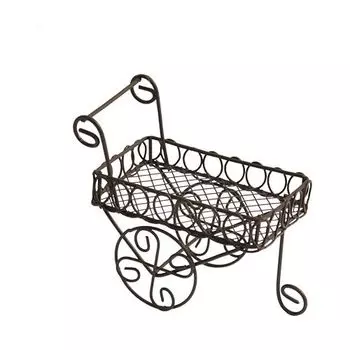 KB4145 Металлическая садовая тележка, корич. 11*5*5,5*7,5см Астра