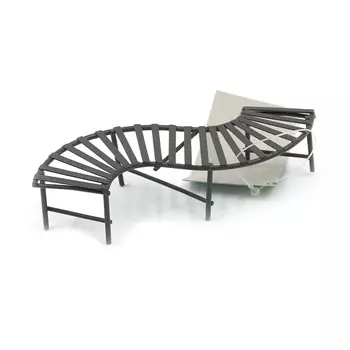 KB4203 Металлическая мини скамейка, корич. 12,2*2,7см Astra&amp;Craft