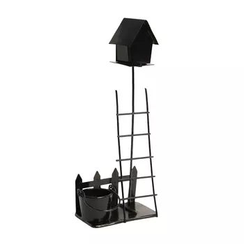 KB4282 Металлический мини сад, черный 7*18см Астра