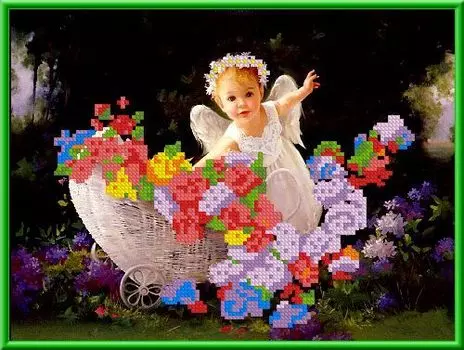 КБА-4001 Канва с рисунком для бисера 'Ангел в лесу', А4