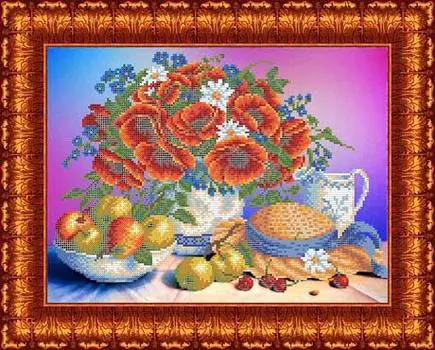 КБЦ-3028 Канва с рисунком для бисера 'Летние дары' А3