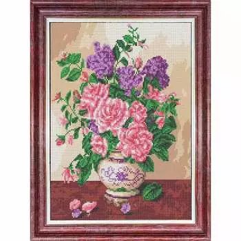 КБЦ-3047 Канва с рисунком для бисера 'Запах роз ' А3
