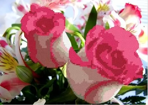 КБЦ-4003 Канва с рисунком для бисера 'Розовая фантазия', А4