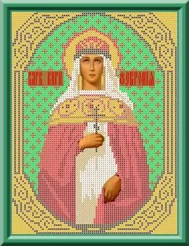 КБИ-4004 Канва с рисунком для бисера Икона 'Февронья', А4