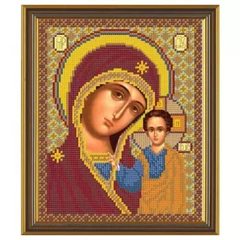 КБИ-4019 Канва с рисунком для бисера 'Божья Матерь Казанская', А4